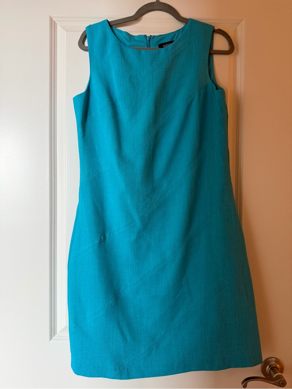 Ellen Tracy Turquoise Sleeveless Shift Dress